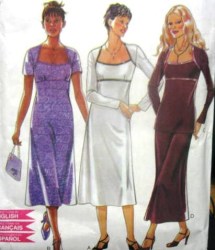 6924 STRETCH KNIT FAUXLERO DRESS,TOP, SKIRT PATTERN 8-18